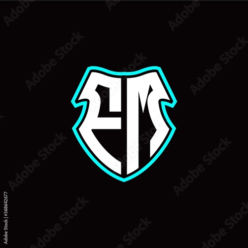 Free Download FM initial logo design with a shield shape - GFXLoad