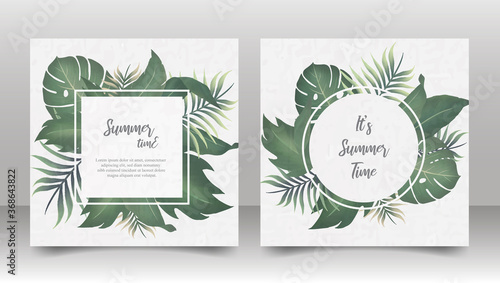 Elegant Summer Frame with Watercolor Splash