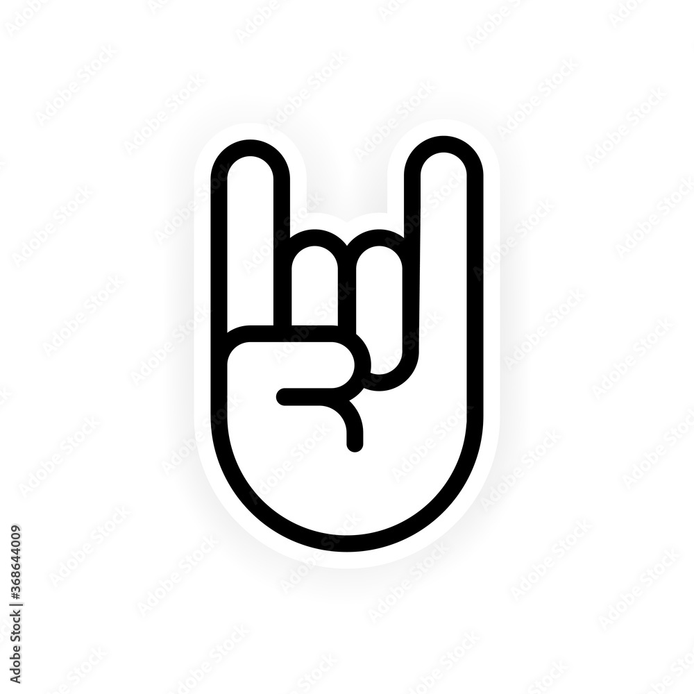Rock and Roll sign. Hand gesture sign. Vector on isolated white background. EPS 10 Rock and Roll sign. Hand gesture sign. Vector on isolated white background. EPS 10