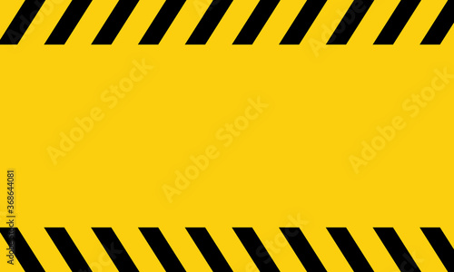 Yellow and black danger tape. Blank warning. Vector on isolated background. EPS 10