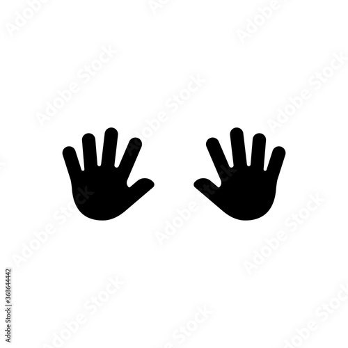 Child s hand prints icon. Vector on isolated white background. EPS 10