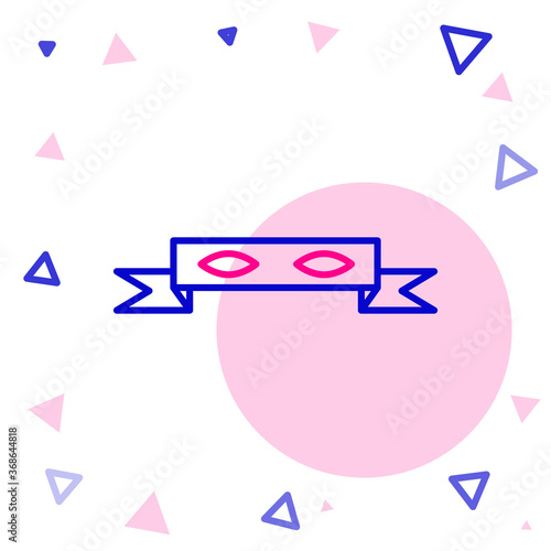 Line Thief eye mask icon isolated on white background. Colorful outline concept. Vector Illustration.