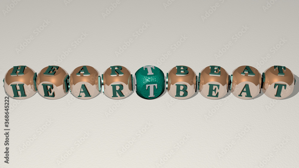 combination of heartbeat built by cubic letters from the top perspective, excellent for the concept presentation. illustration and icon combination of heartbeat built by cubic letters from the top perspective, excellent for the concept presentation. illustration and icon