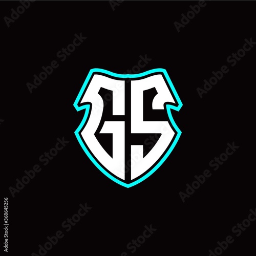 Free Download GS initial logo design with a shield shape - GFXLoad