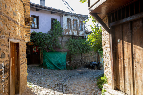 Historical mud-brick houses dating back to the Ottoman era in the 700-year-old Cumalı Kızık village.