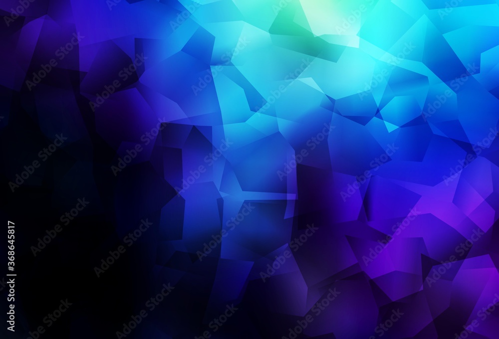 Fototapeta premium Dark BLUE vector abstract polygonal background.