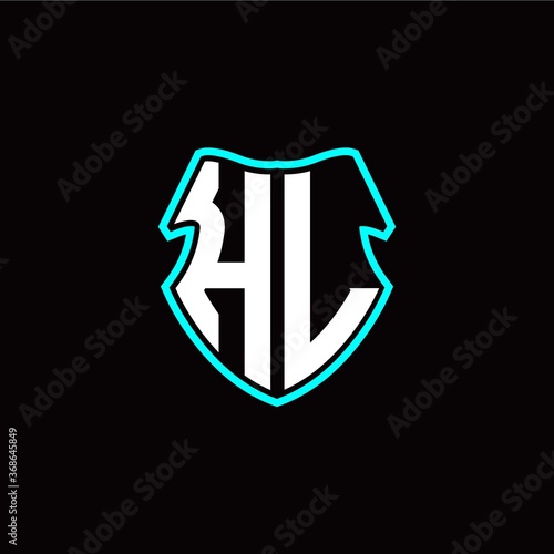 H L initial logo design with a shield shape Free Download H L initial logo design with a shield shape - GFXLoad
