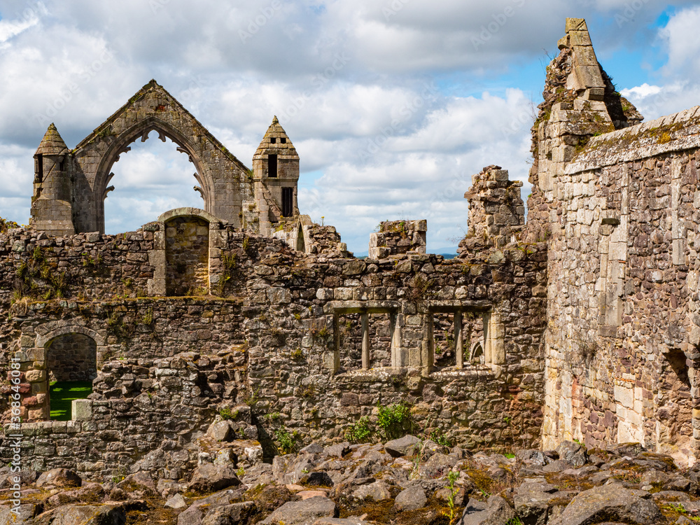 The ruins of the 12th century Haughmond Abbey, a medieval Augustinian monastery near Shrewsbury in Shropshire, England, are now in the care of English Heritage.