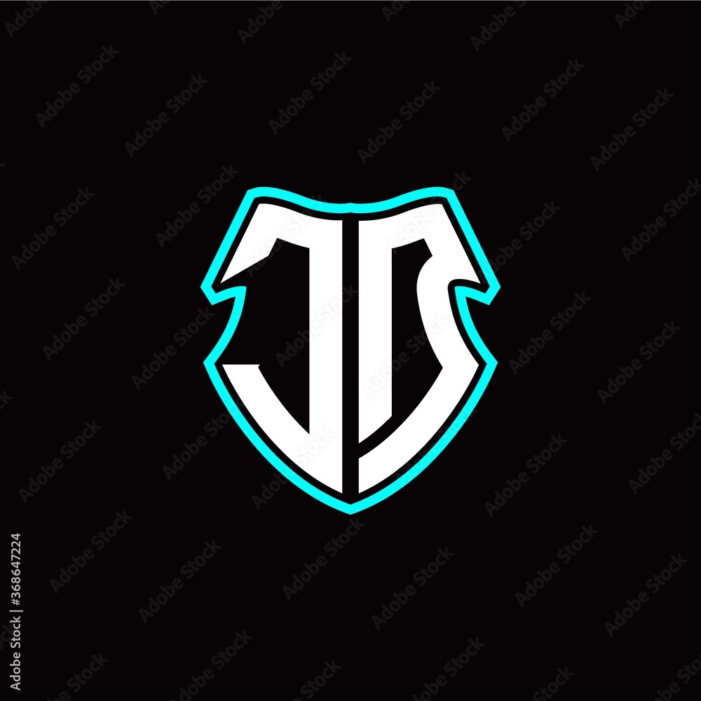 JD initial logo design with a shield shape JD initial logo design with a shield shape