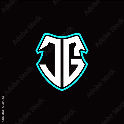 JG initial logo design with a shield shape Free Download JG initial logo design with a shield shape - GFXLoad