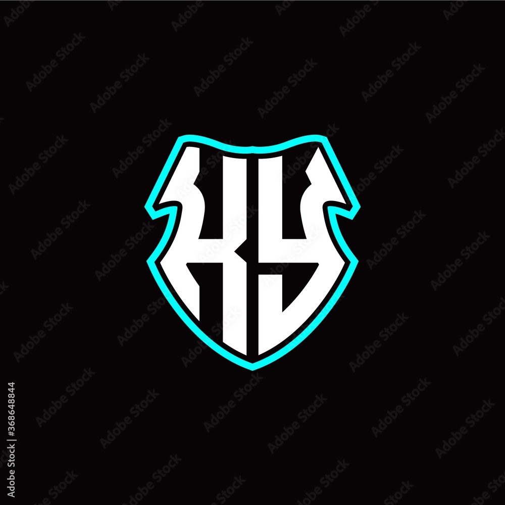 KY initial logo design with a shield shape KY initial logo design with a shield shape