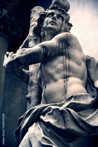 saint Dismas sculpture baroque art photo