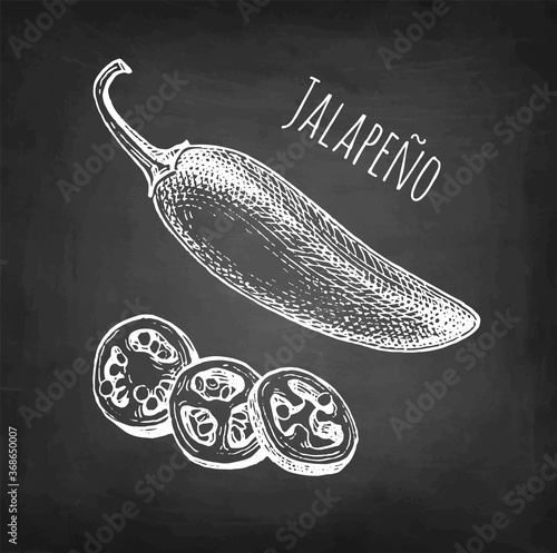 Ink sketch of jalapeno