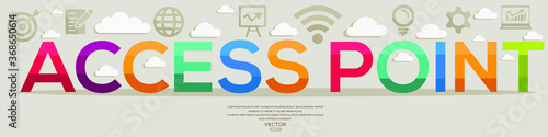 Creative (access point) Design,letters and icons,Vector illustration.	

