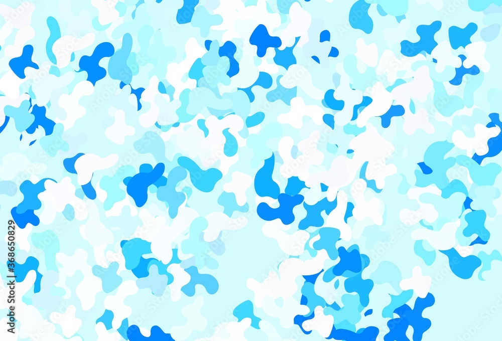 Light BLUE vector texture with abstract forms.