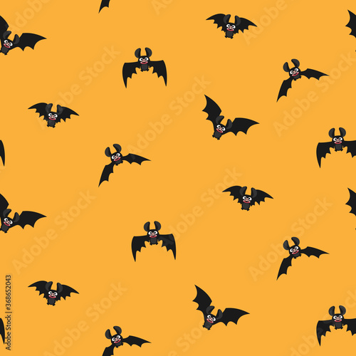 Repeatable Halloween seamless patterns graphic background. Textile vampire bat texture wallpaper collection. Vector illustration design.