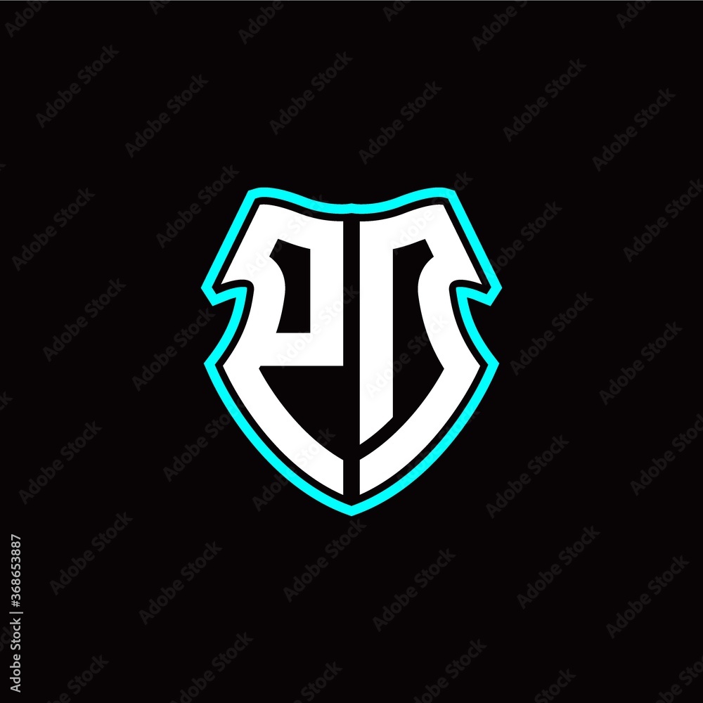 PD initial logo design with a shield shape