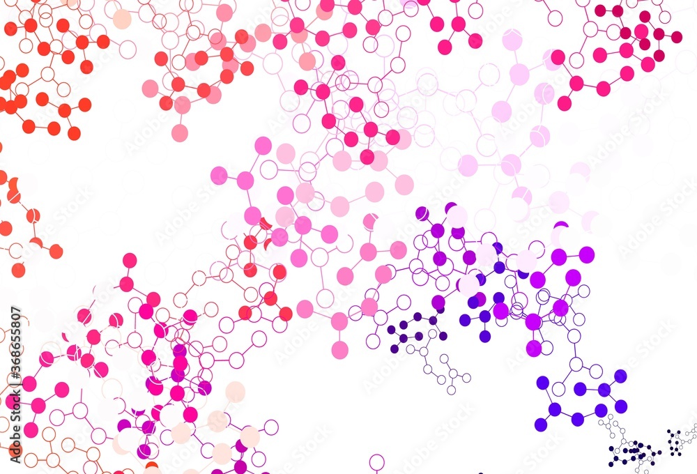 Light Pink, Red vector pattern with artificial intelligence network.