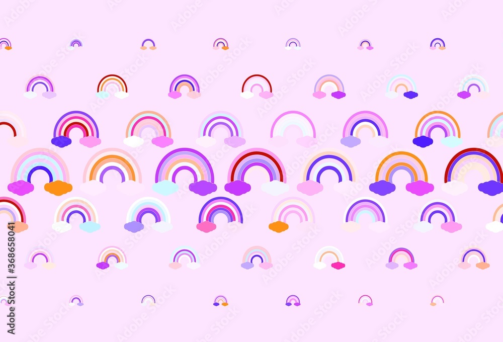 Light Blue, Yellow vector template with rainbow signs.