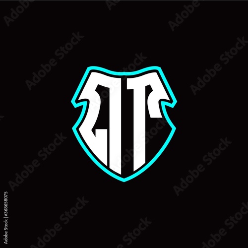 QT initial logo design with a shield shape