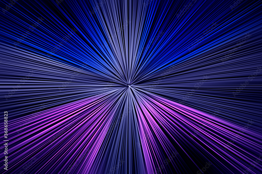 Abstract radial blur surface in blue, gray, lilac tones. Abstract blue background with radial, radiating, converging lines. Abstract radial blur surface in blue, gray, lilac tones. Abstract blue background with radial, radiating, converging lines.