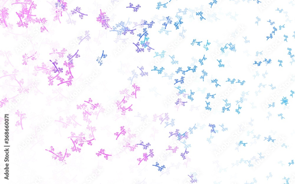 Light Pink, Blue vector elegant wallpaper with branches. Light Pink, Blue vector elegant wallpaper with branches.