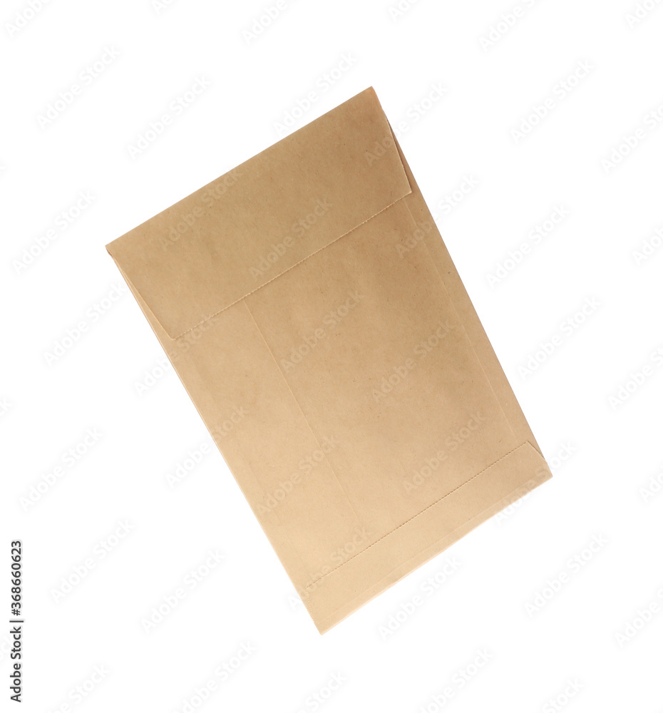 Kraft paper envelope isolated on white. Mail service Kraft paper envelope isolated on white. Mail service