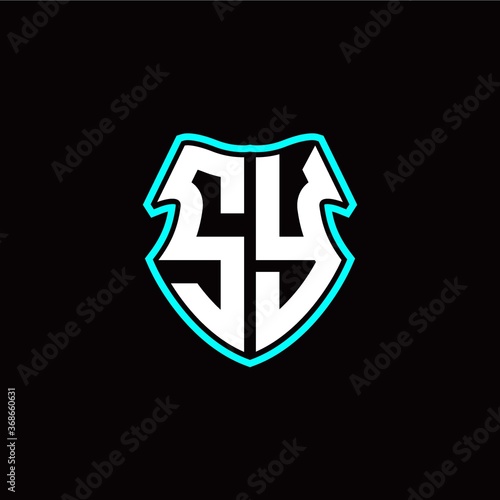 Free Download S Y initial logo design with a shield shape - GFXLoad