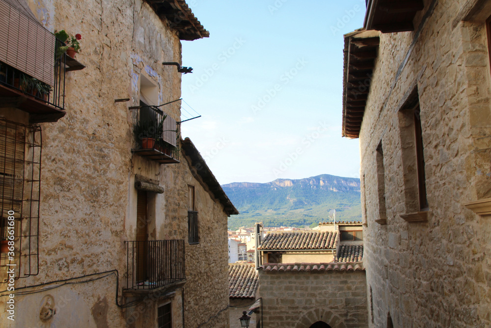 view of the old town of valderrobres Spain