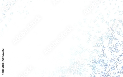 Light BLUE vector backdrop with artificial intelligence data.