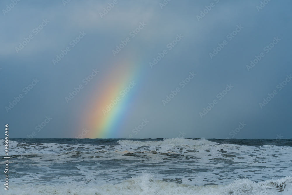 rainbow over the sea in Olympic National Park rainbow over the sea in Olympic National Park