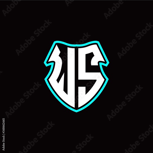 W S initial logo design with a shield shape Free Download W S initial logo design with a shield shape - GFXLoad