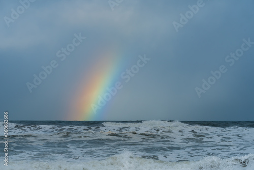 rainbow over the sea in Olympic National Park