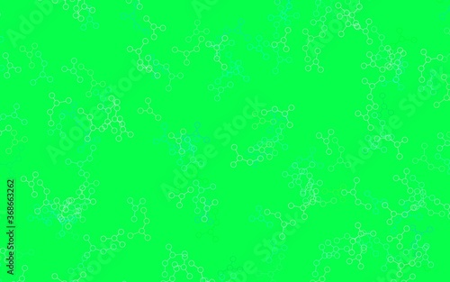 Light Blue, Green vector background with forms of artificial intelligence.