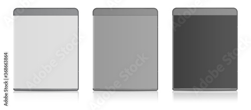 Canvas Print Blank Blu-ray case white, grey, black.