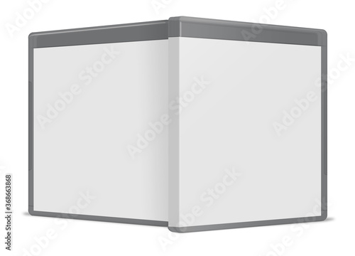 Canvas Print Blank Blu-ray case white , 3D images, 3D illustration, 3D rendering, illustratio