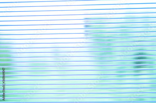 Blue striped transparent polycarbonate fabric on the construction