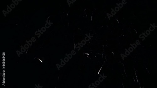 magical firework particle on a black background. sparkling explosion glow at Christmas and New Year eve, holiday celebration.real golden glowing shining fireworks..