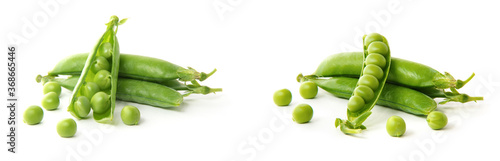 green pea isolated on white