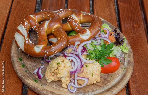 bavarian obatzter with pretzel photo