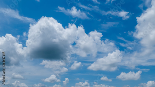 White clouds floating in the sky