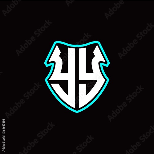 Free Download Y Y initial logo design with a shield shape - GFXLoad