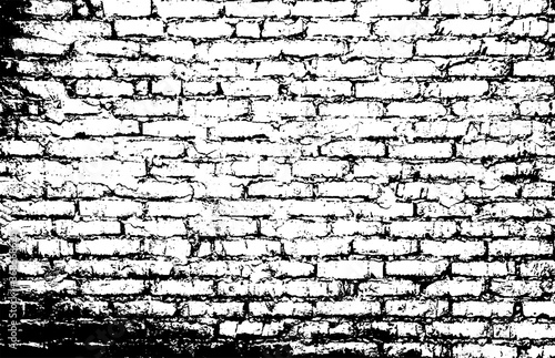 Vector illustration of rough brick wall
