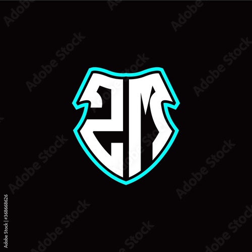 Free Download Z M initial logo design with a shield shape - GFXLoad
