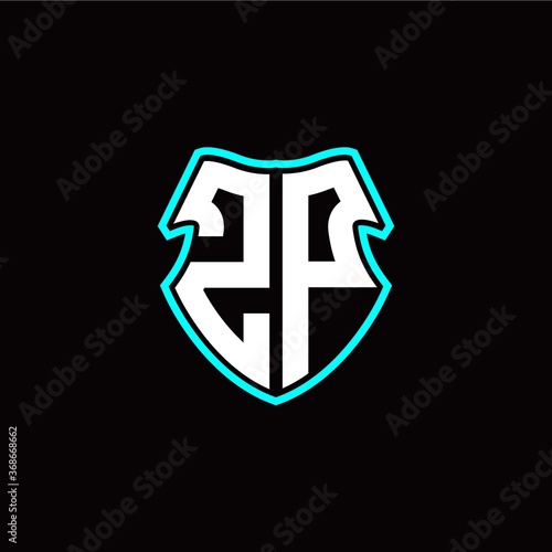 Free Download Z P initial logo design with a shield shape - GFXLoad