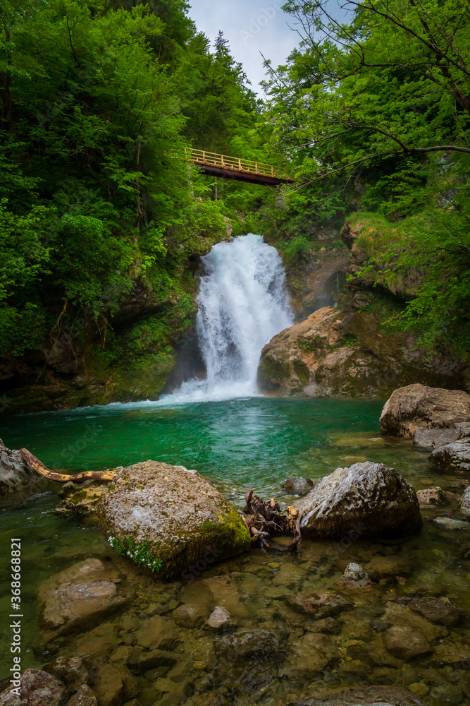 Waterfall Sum at Bled Vintgar gorge, Slovenia Waterfall Sum at Bled Vintgar gorge, Slovenia