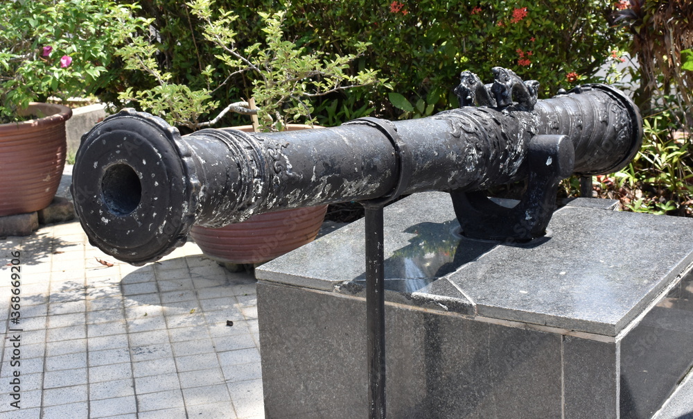 Traditional black cannon in Kuala Kangsar, Malaysia Traditional black cannon in Kuala Kangsar, Malaysia
