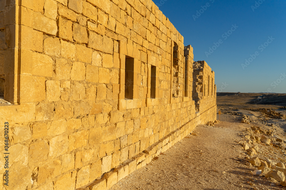 Ancient ruins in israeli negev desert travel