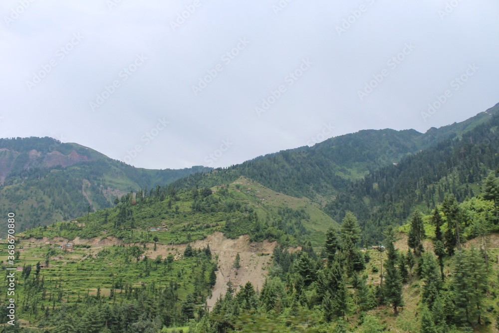 a view of the hills showing deforestation