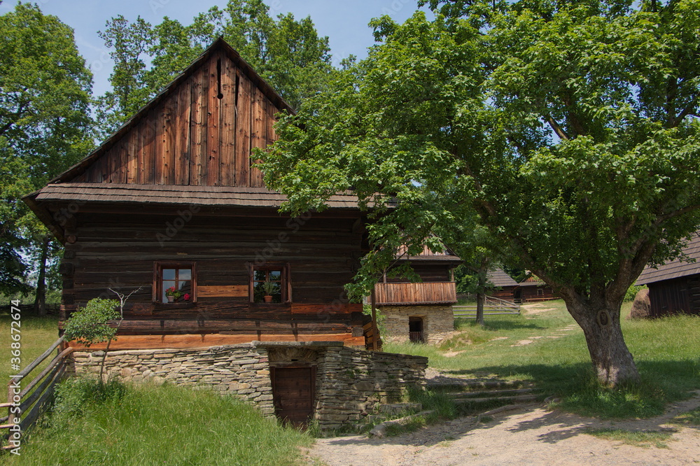 Old wooden houses in the open air museum in Roznov pod Radhostem in Czech republic,Europe
Old wooden houses in the open air museum in Roznov pod Radhostem in Czech republic,Europe